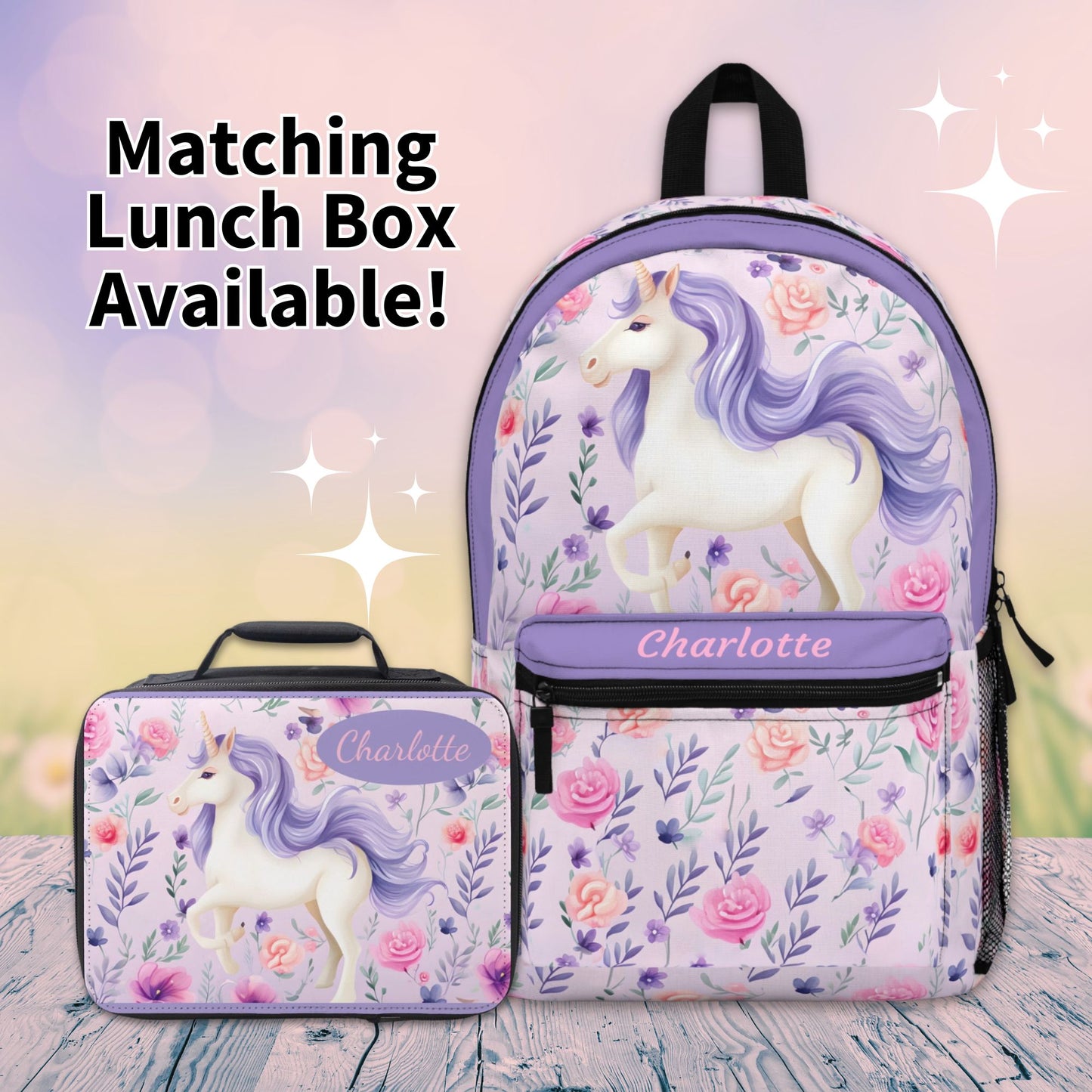 Unicorn Personalized Lunch Box - Amazing Faith Designs