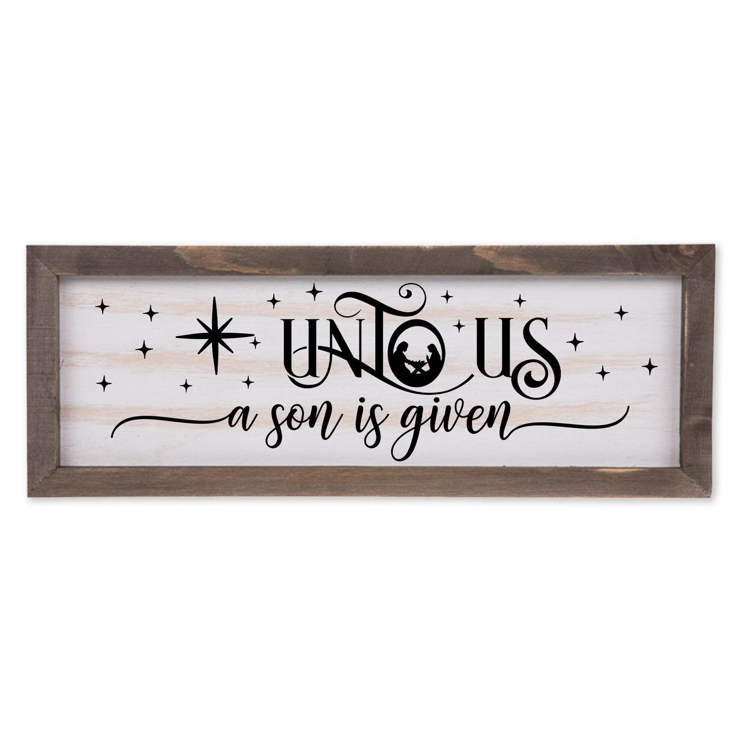 Unto Us a Son Is Given Rustic Christmas Wood Sign | Isaiah 9:6 - Amazing Faith Designs