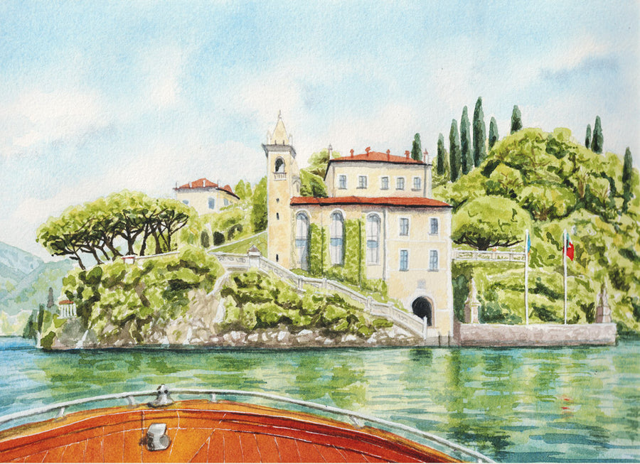 Villa Balbianello | Italy Lake Como Original Watercolor