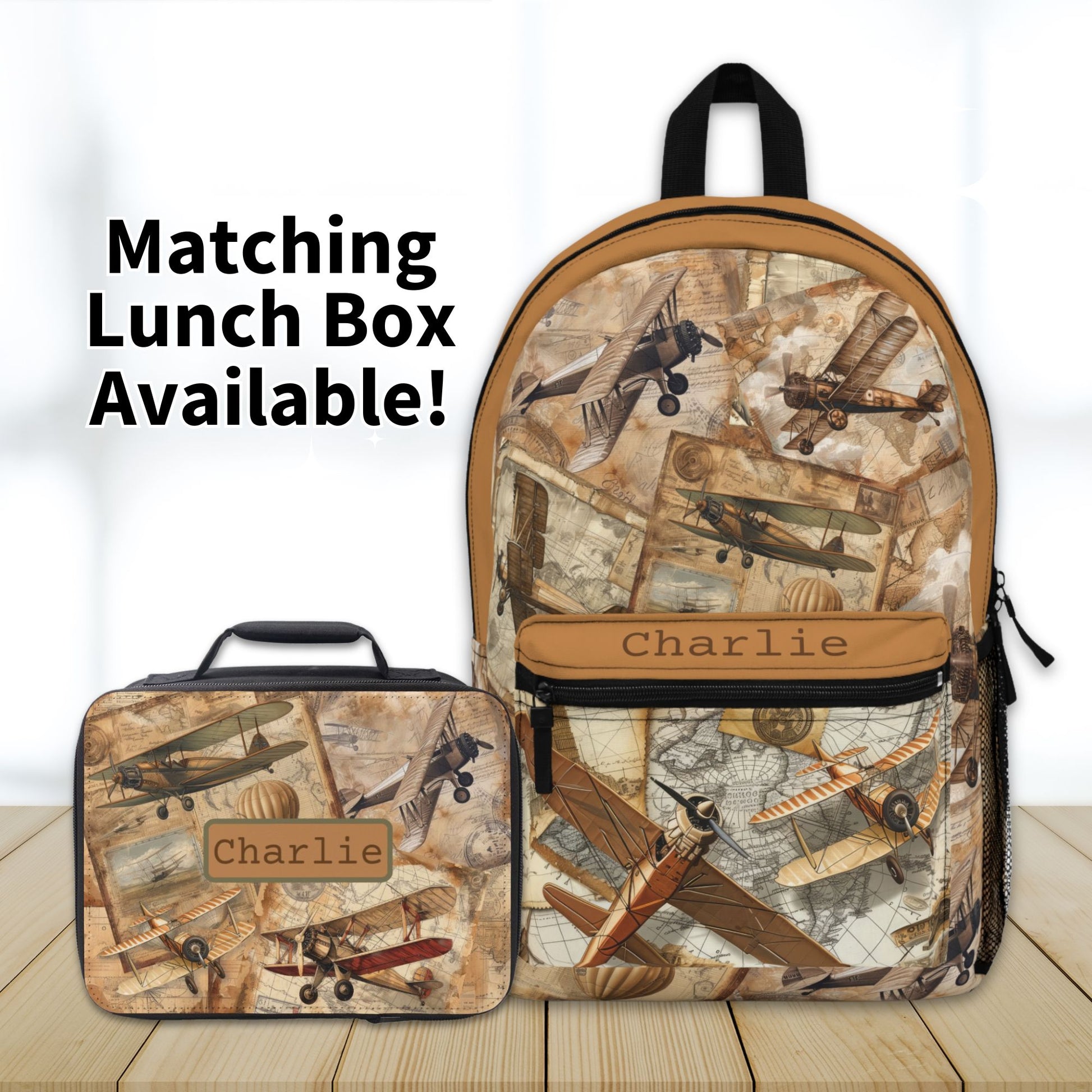 Vintage Airplane Backpack - Amazing Faith Designs