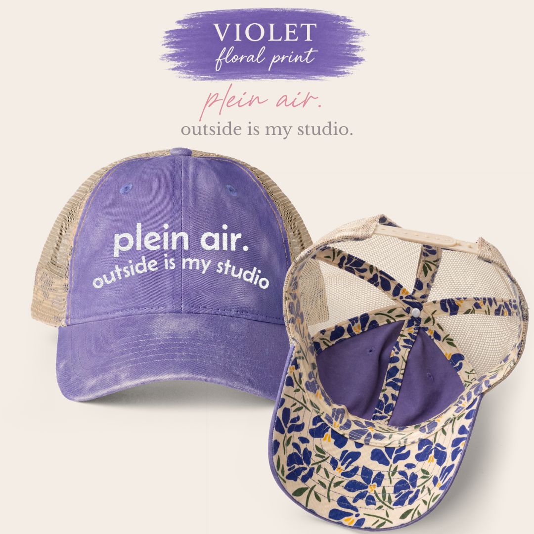 Plein Air Watercolor Artist Ponytail Hat – Outside Is My Studio