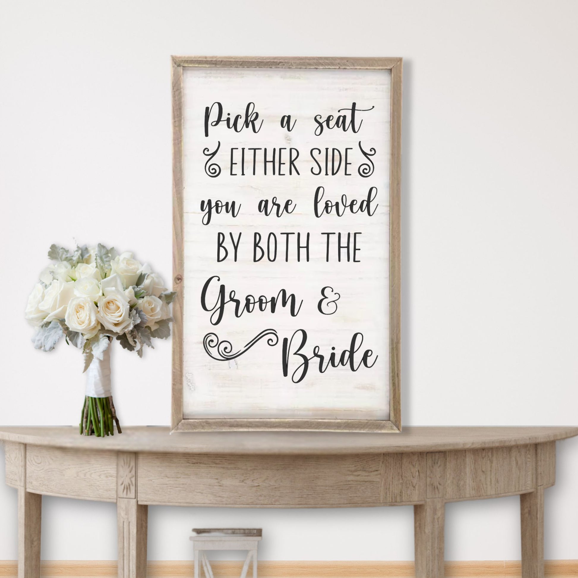 Pick a Seat Wedding Decal - Amazing Faith Designs