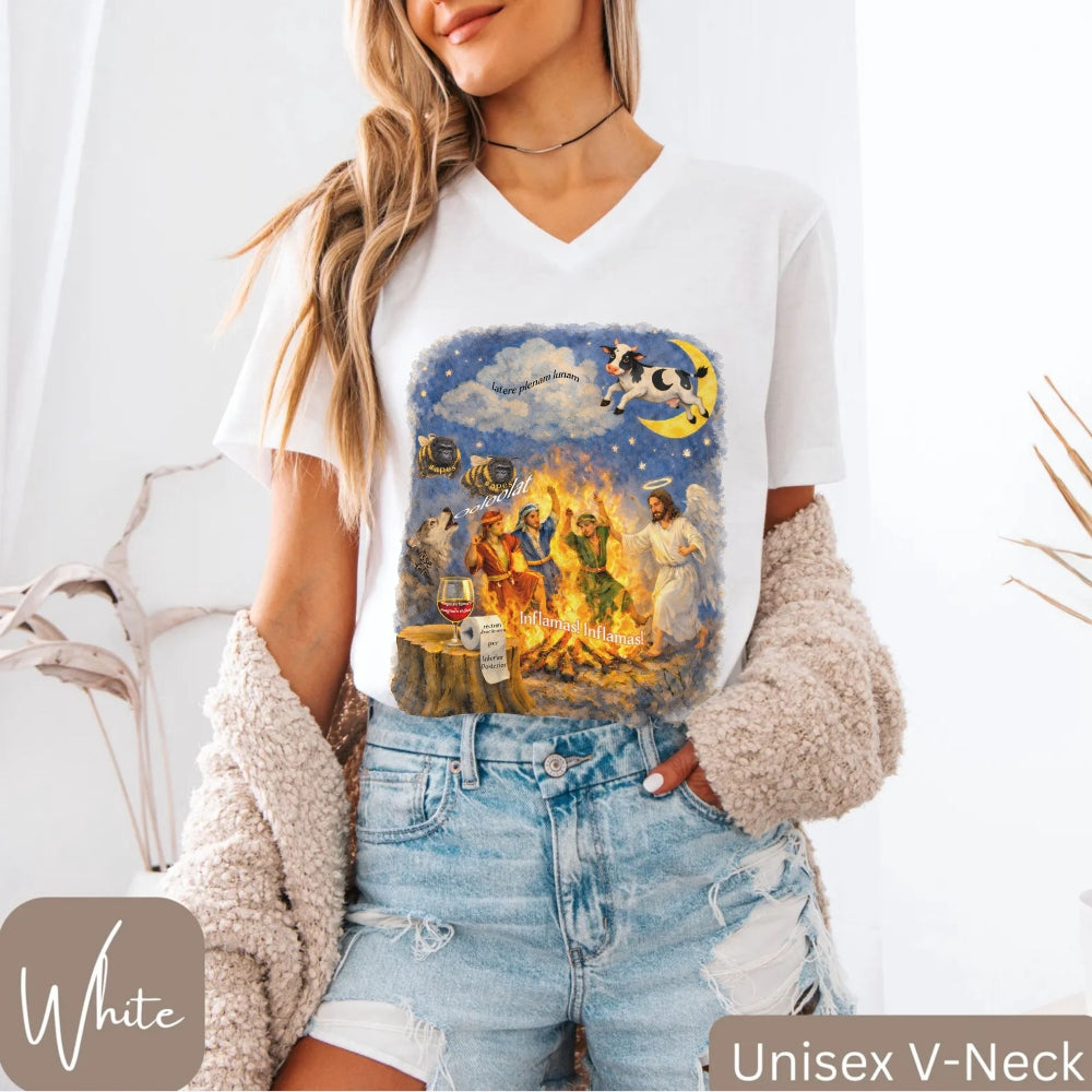 Latin Class V-neck T-shirt - Amazing Faith Designs