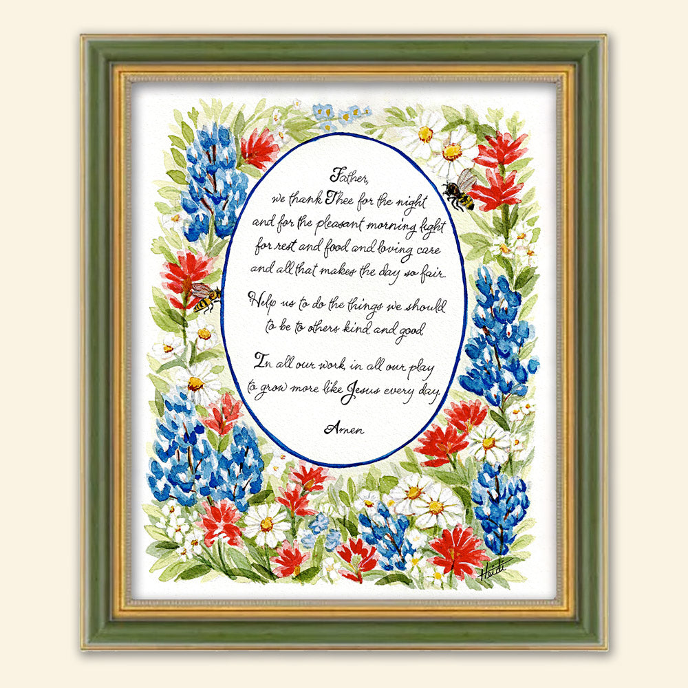 Wildflower Prayer - Scripture Watercolor Print - Amazing Faith Designs