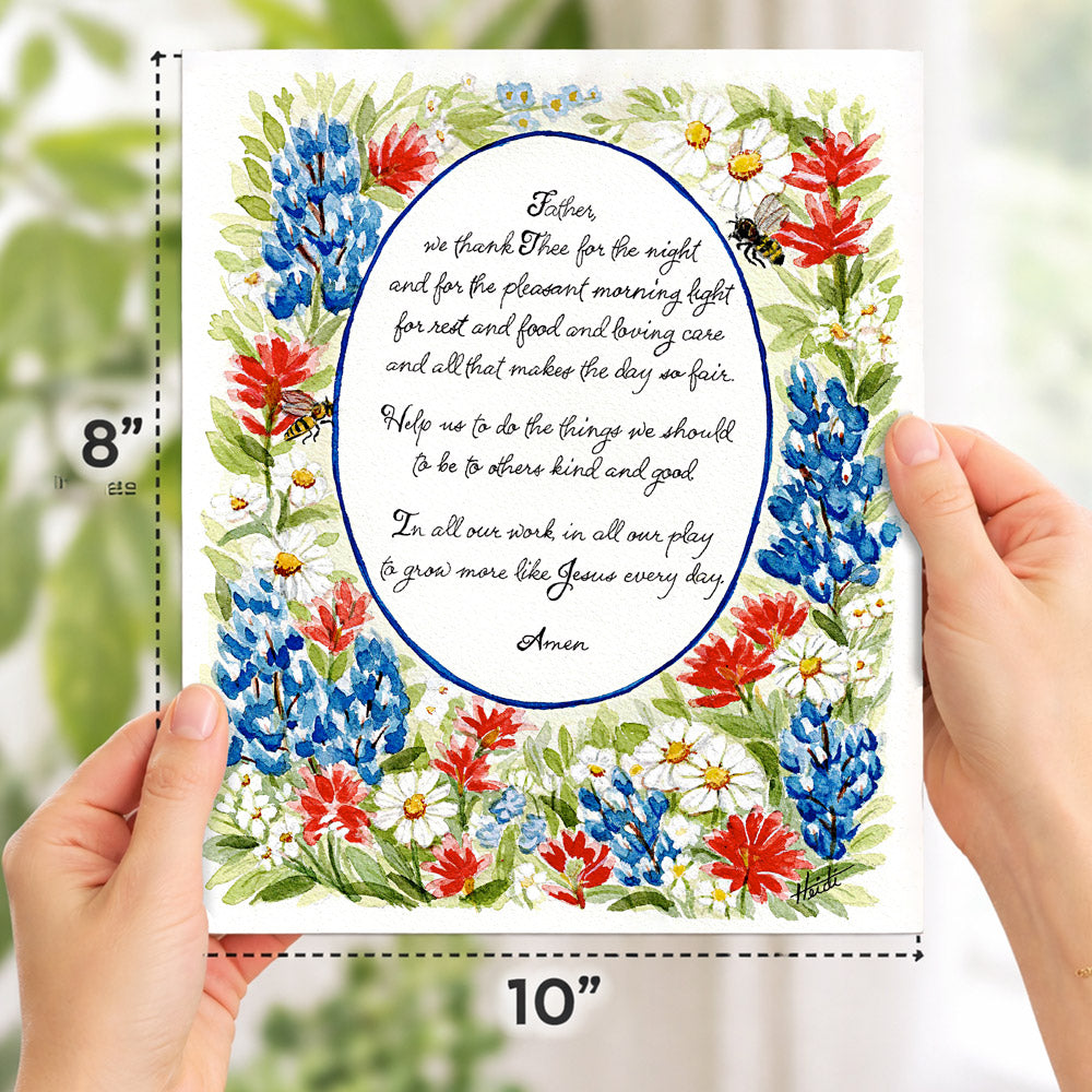 Wildflower Prayer - Scripture Watercolor Print - Amazing Faith Designs