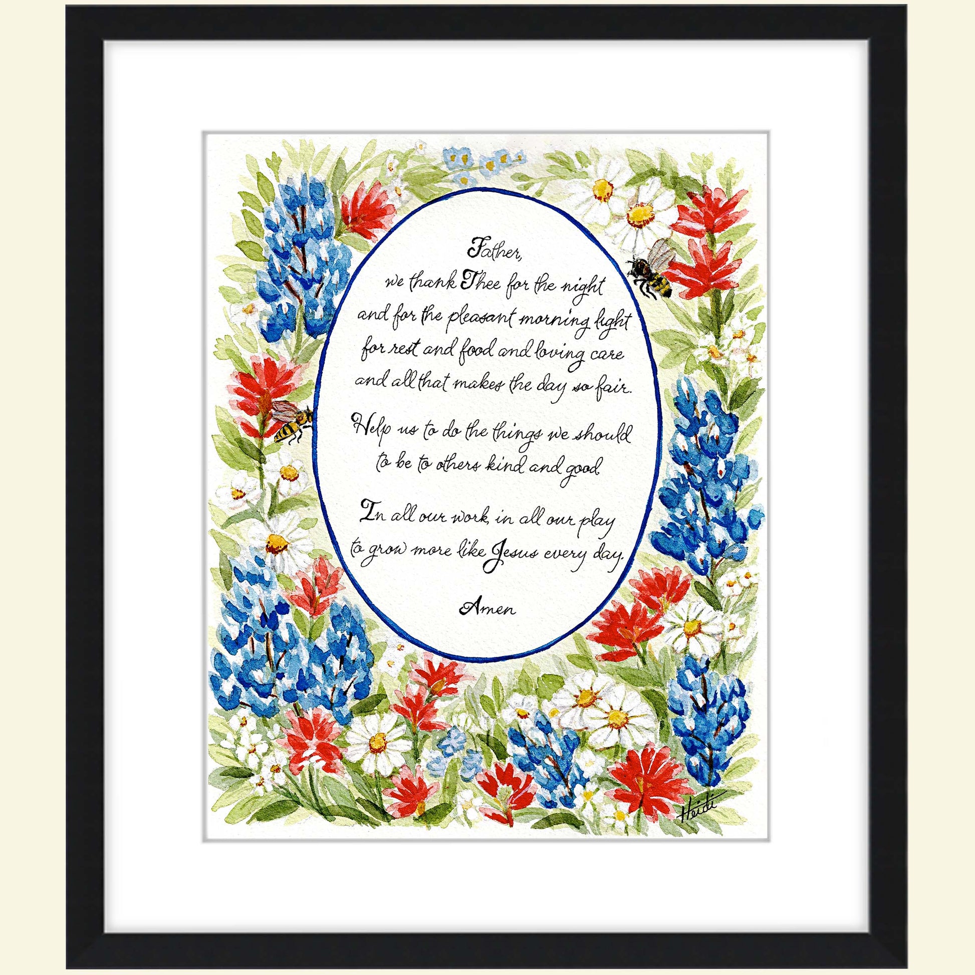 Wildflower Prayer - Scripture Watercolor Print - Amazing Faith Designs