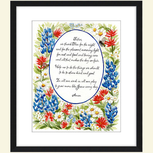 Wildflower Prayer - Scripture Watercolor Print - Amazing Faith Designs