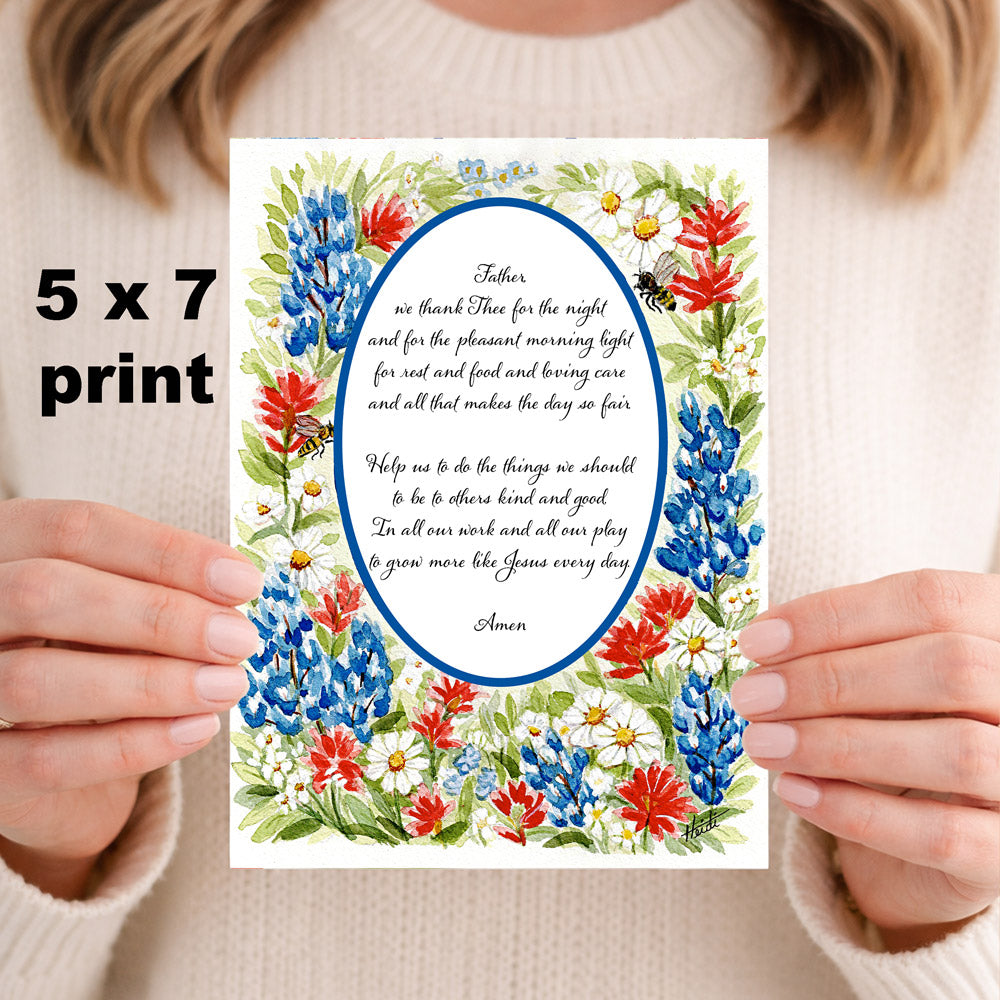 Wildflower Prayer - Scripture Watercolor Print - Amazing Faith Designs