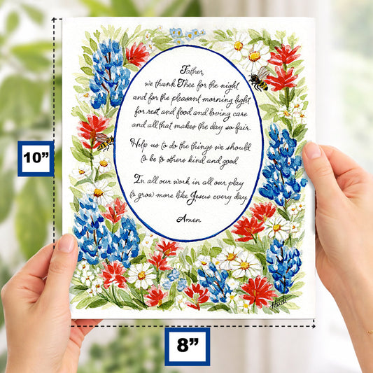 Wildflower Prayer - Scripture Watercolor Print - Amazing Faith Designs