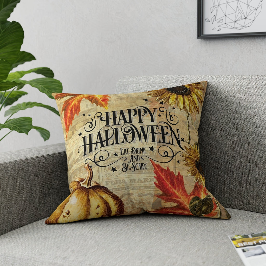 Vintage Halloween Throw Pillow Printify