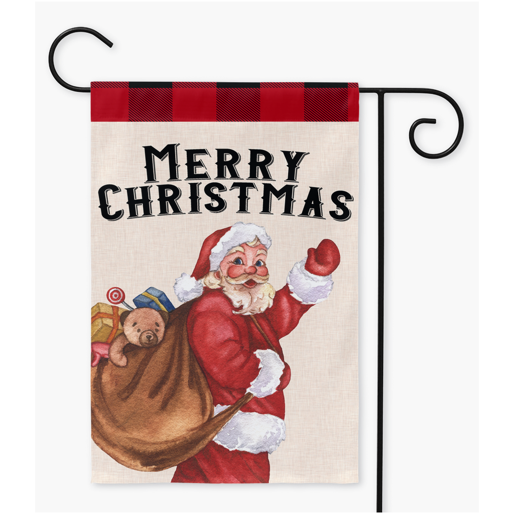 Santa Christmas Garden Flag | Amazing Faith Designs