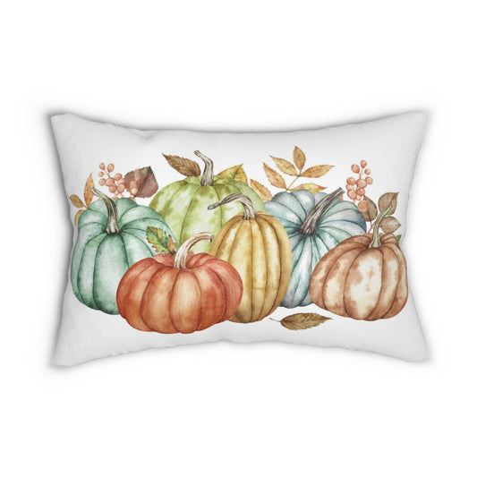 Fall Pumpkin Lumbar Throw Pillow - Amazing Faith Designs