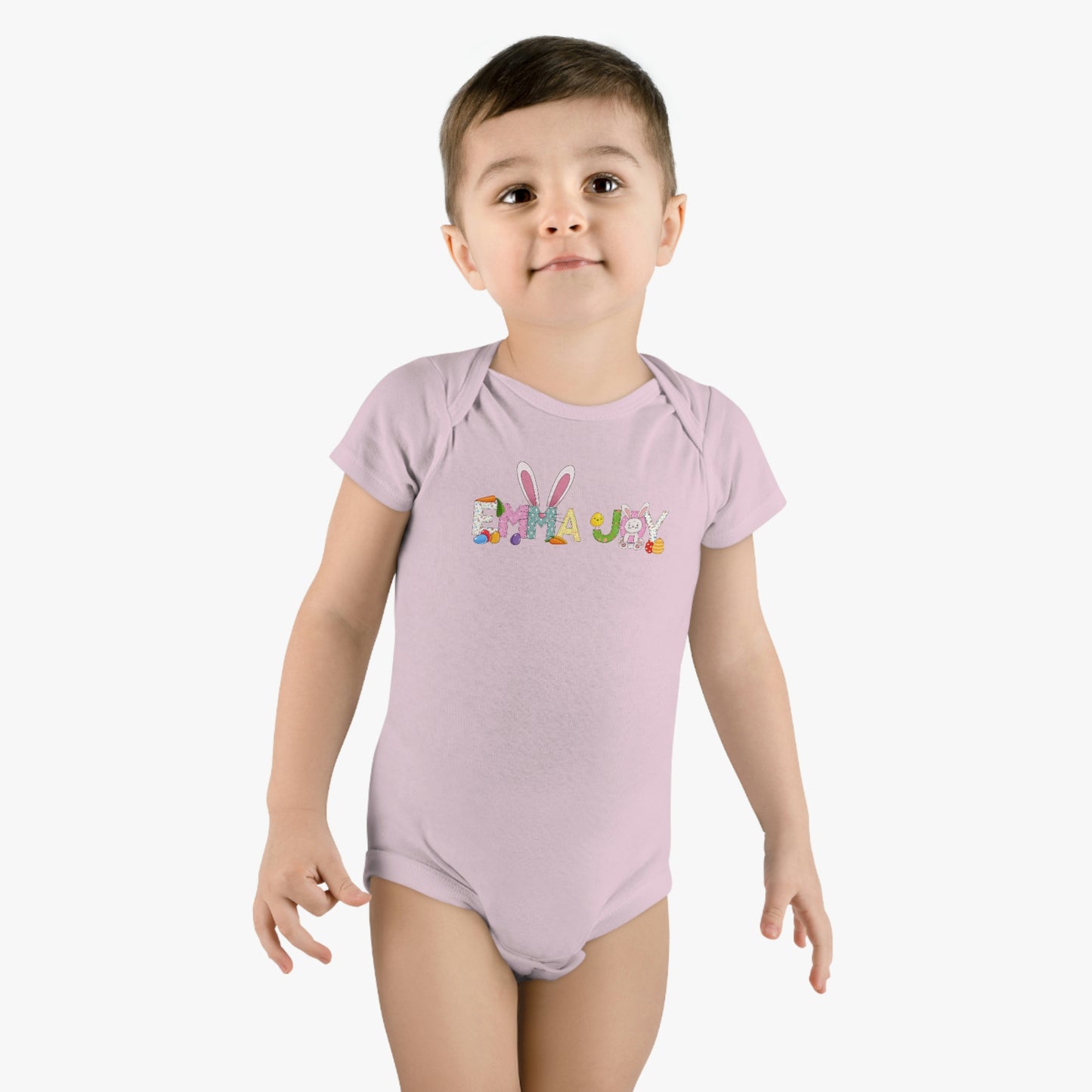 Easter Personalized Baby Short Sleeve Onesie® - Newborn/Premie Sizes - Amazing Faith Designs