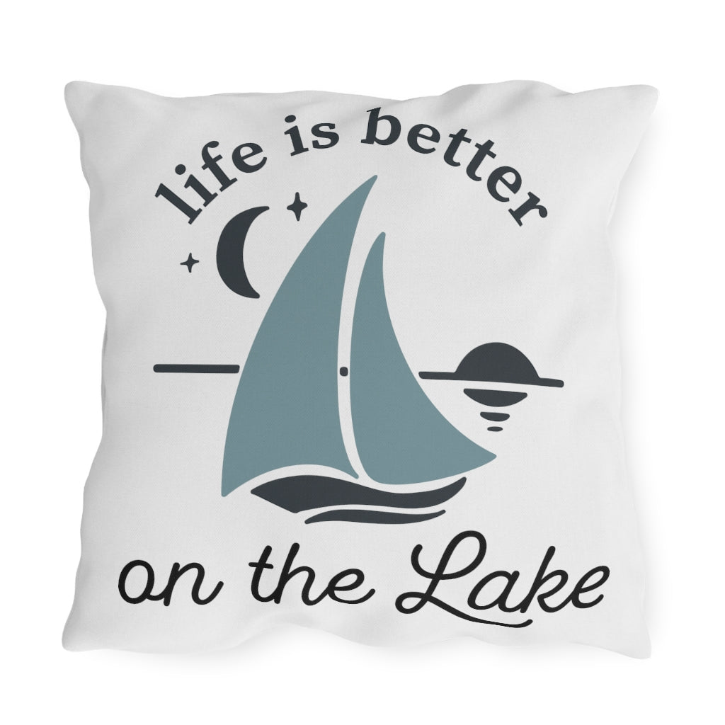 Life is Better on the Lake Outdoor Pillow - Amazing Faith Designs