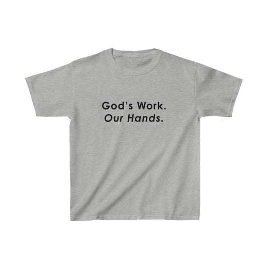 First Lutheran Kids Heavy Cotton™ Tee, ELCA, God's Work. Our Hands. Church Serving Shirt - Amazing Faith Designs