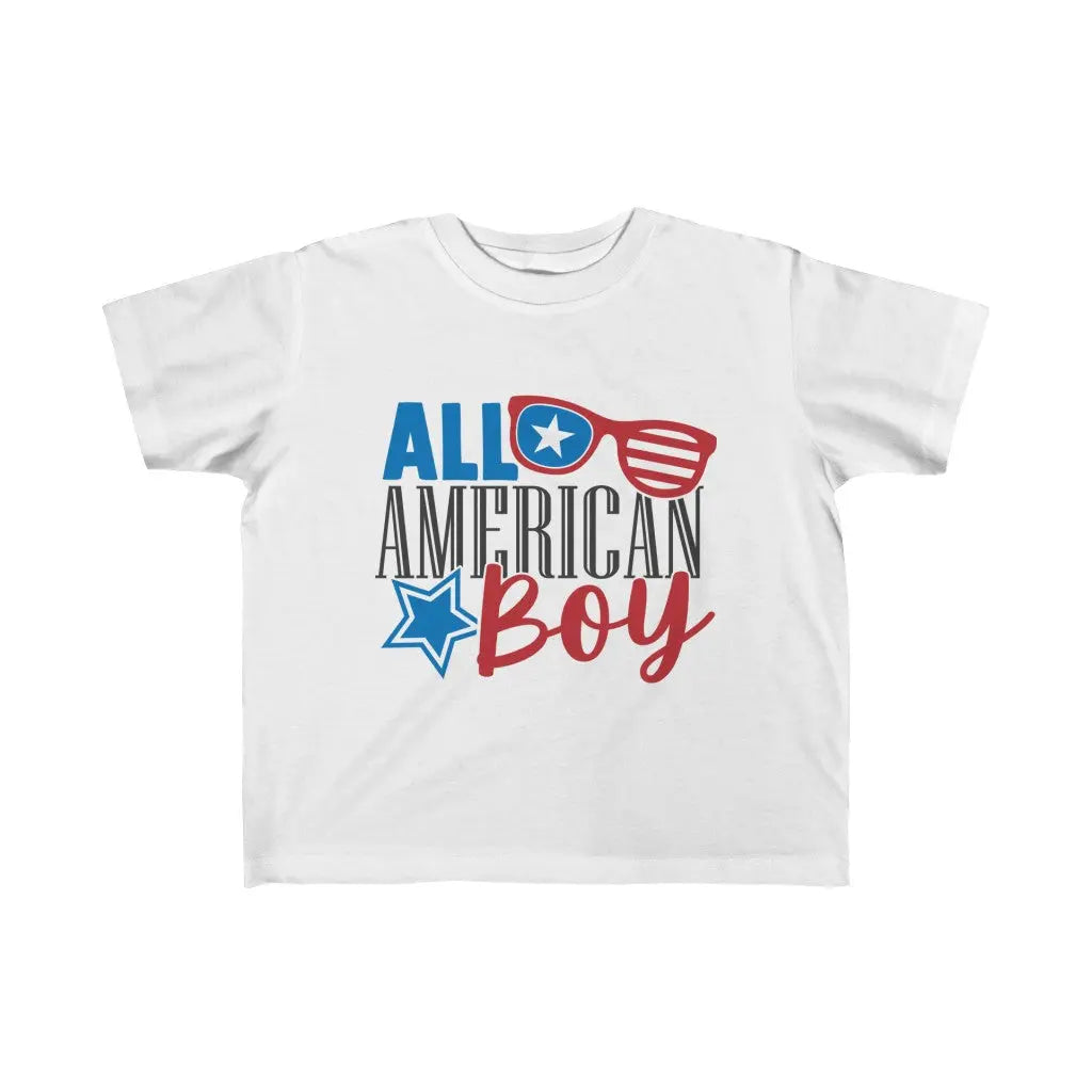 All American Boy Patriotic Toddler Childs T-Shirt | 4th of July | 2T 3T 4T 5T Printify
