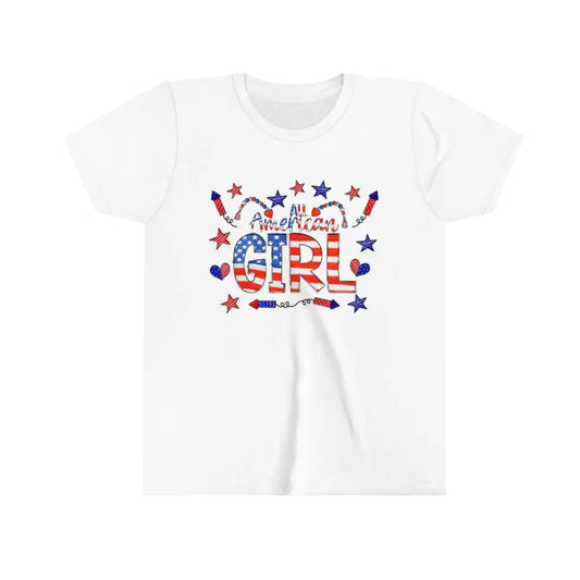 All American Girl Patriotic Child's T-Shirt | 4th of July | S M L XL, Fourth of July shirt Printify