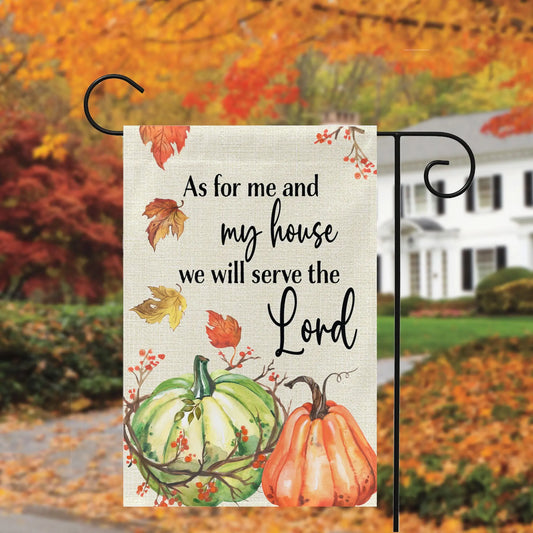 As for Me and My House Fall Garden Yard Flag Amazing Faith Designs