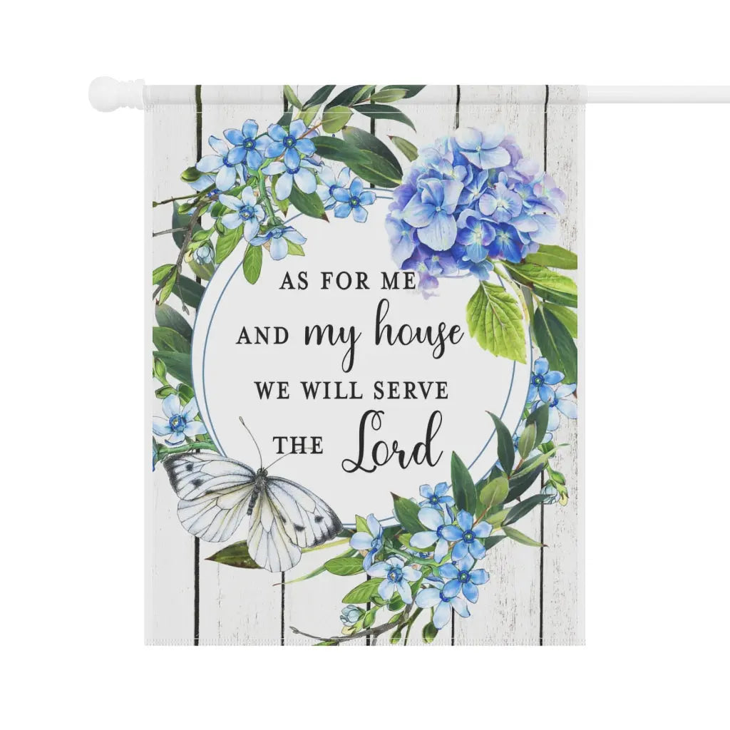 As for Me and My House Garden & House Banner, 24 x 32 Printify