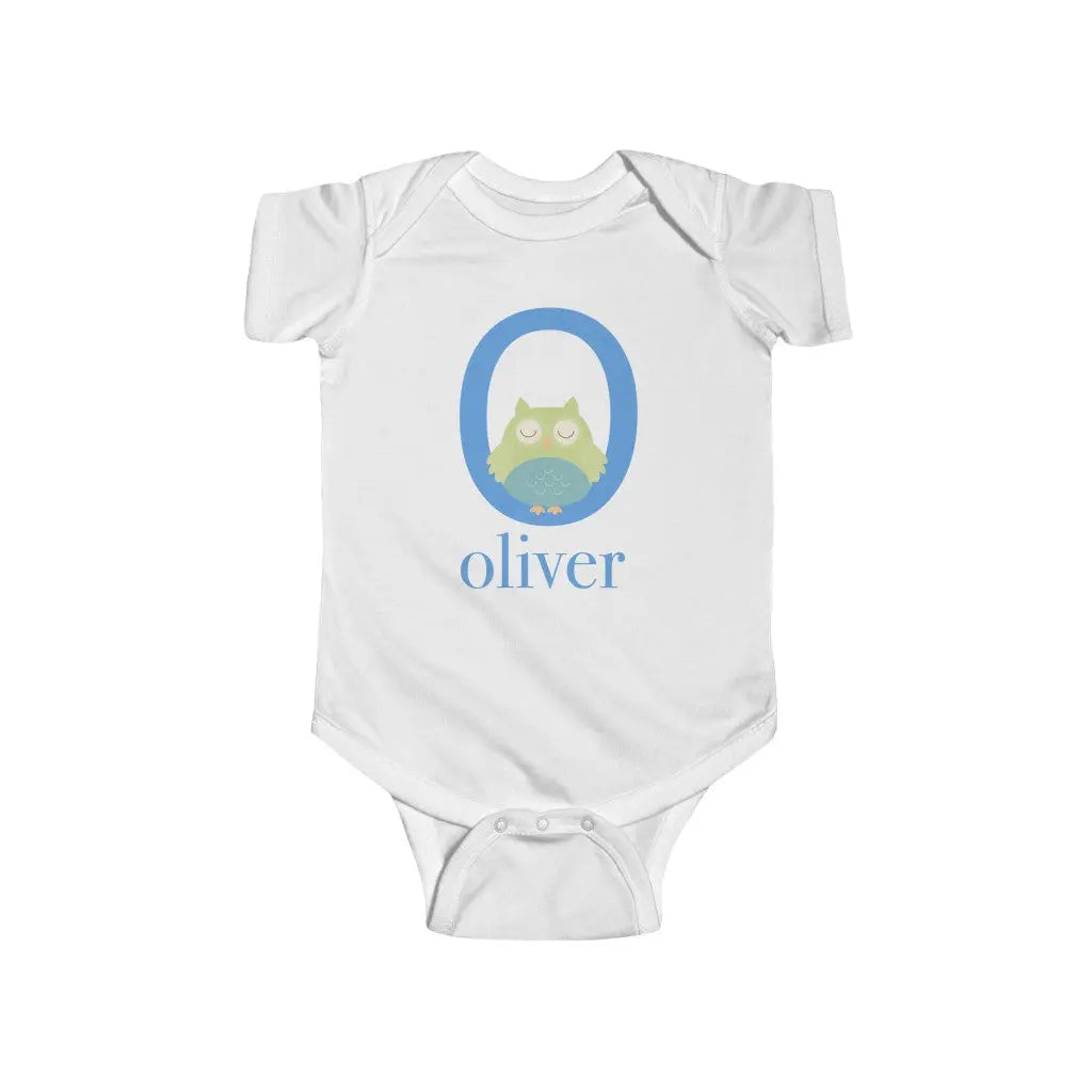 Baby boy Monogram Name Personalized Infant Onesie, Custom Baby Clothes, Baby Shower Gift Printify