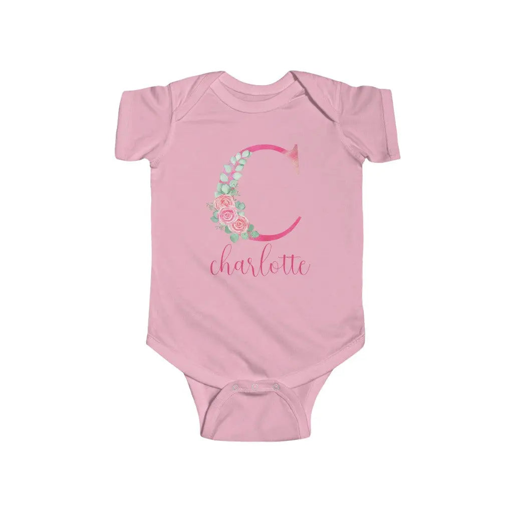 Baby girl monogram Personalized Infant Onesie, Baby Girl Gift, Baby Shower Gift, Custom Baby B Printify