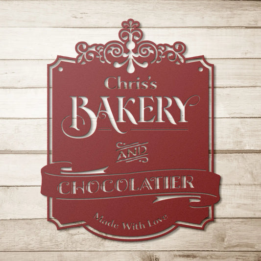 Bakery and Chocolatier Metal Sign teelaunch