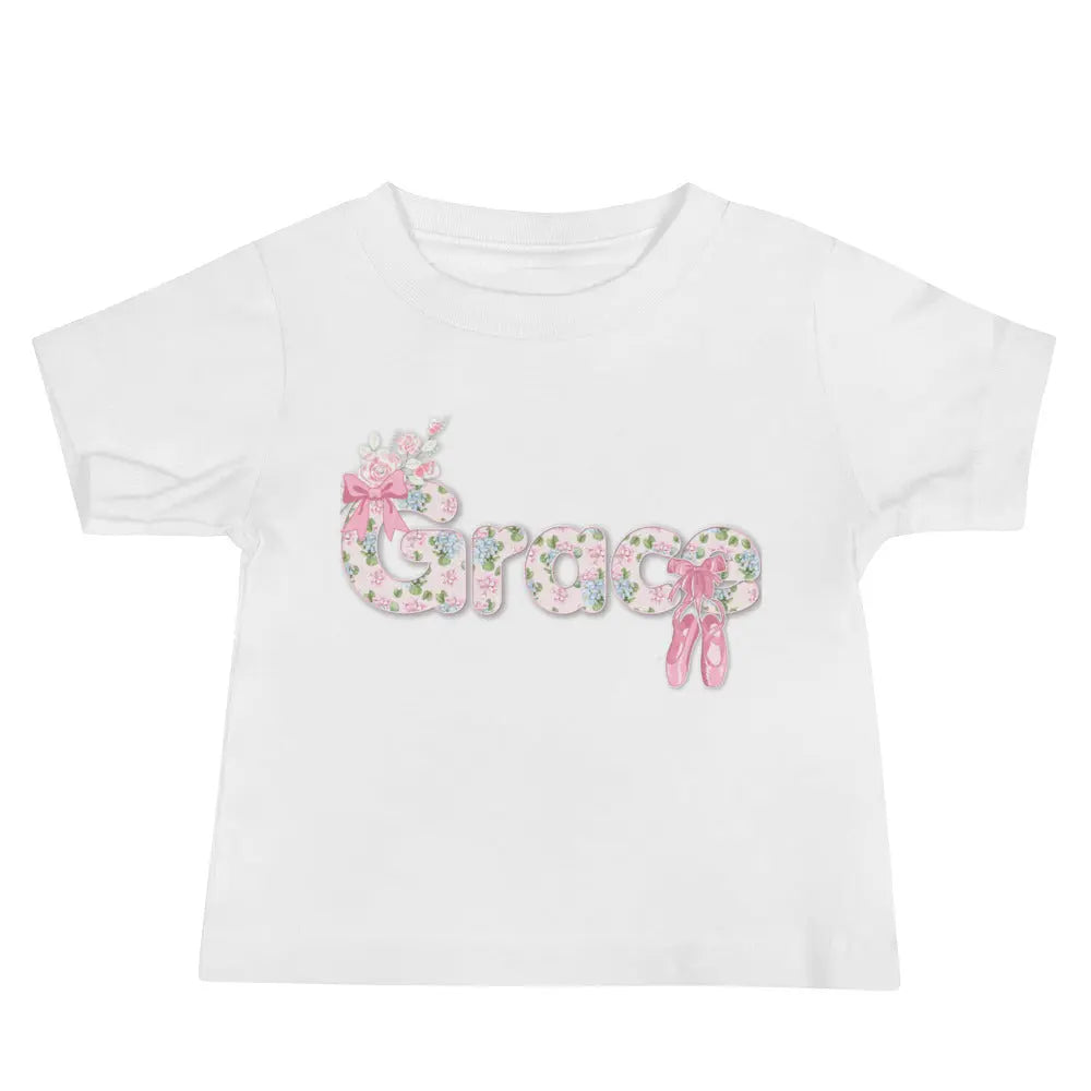 Ballerina Personalized Baby T-shirt Amazing Faith Designs