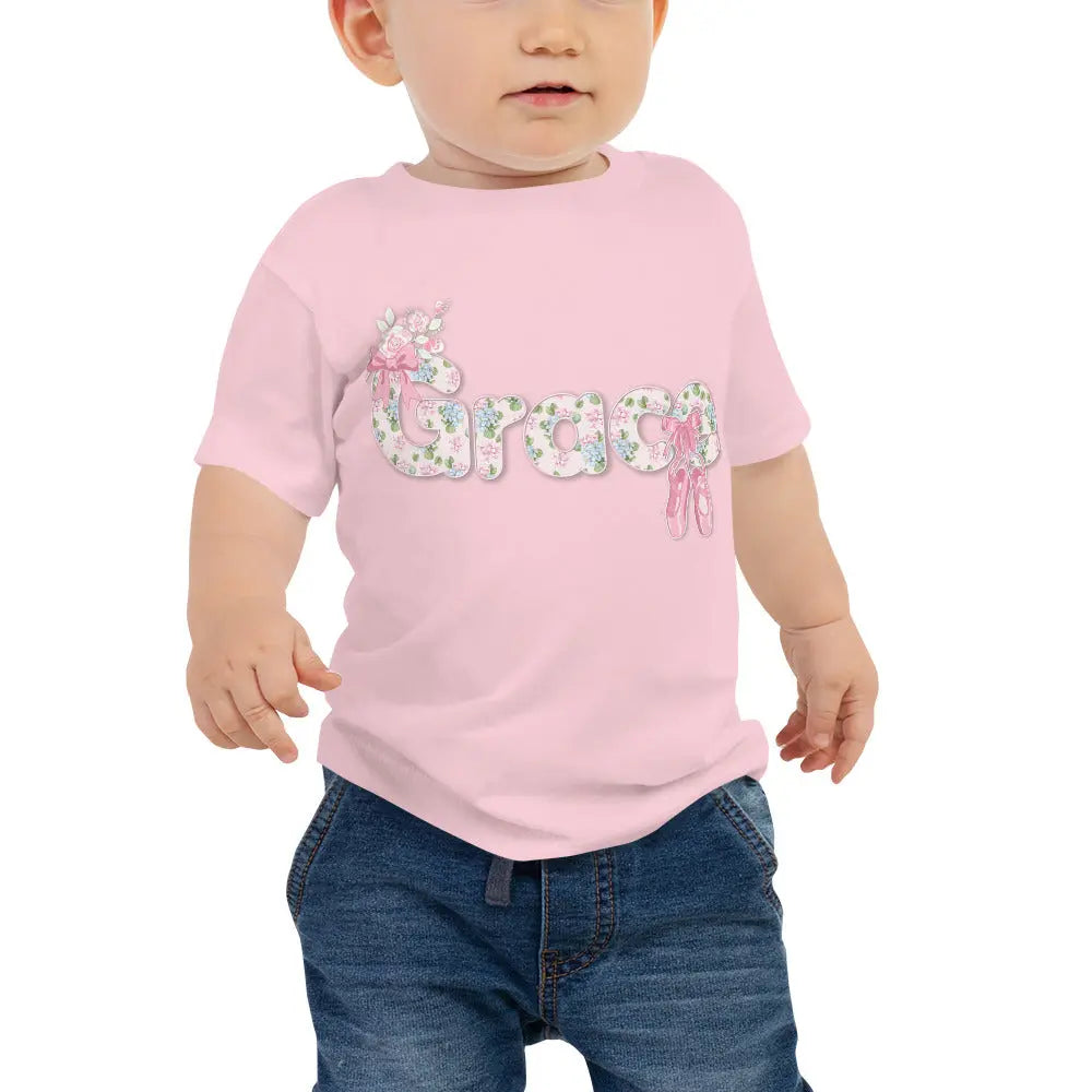 Ballerina Personalized Baby T-shirt Amazing Faith Designs
