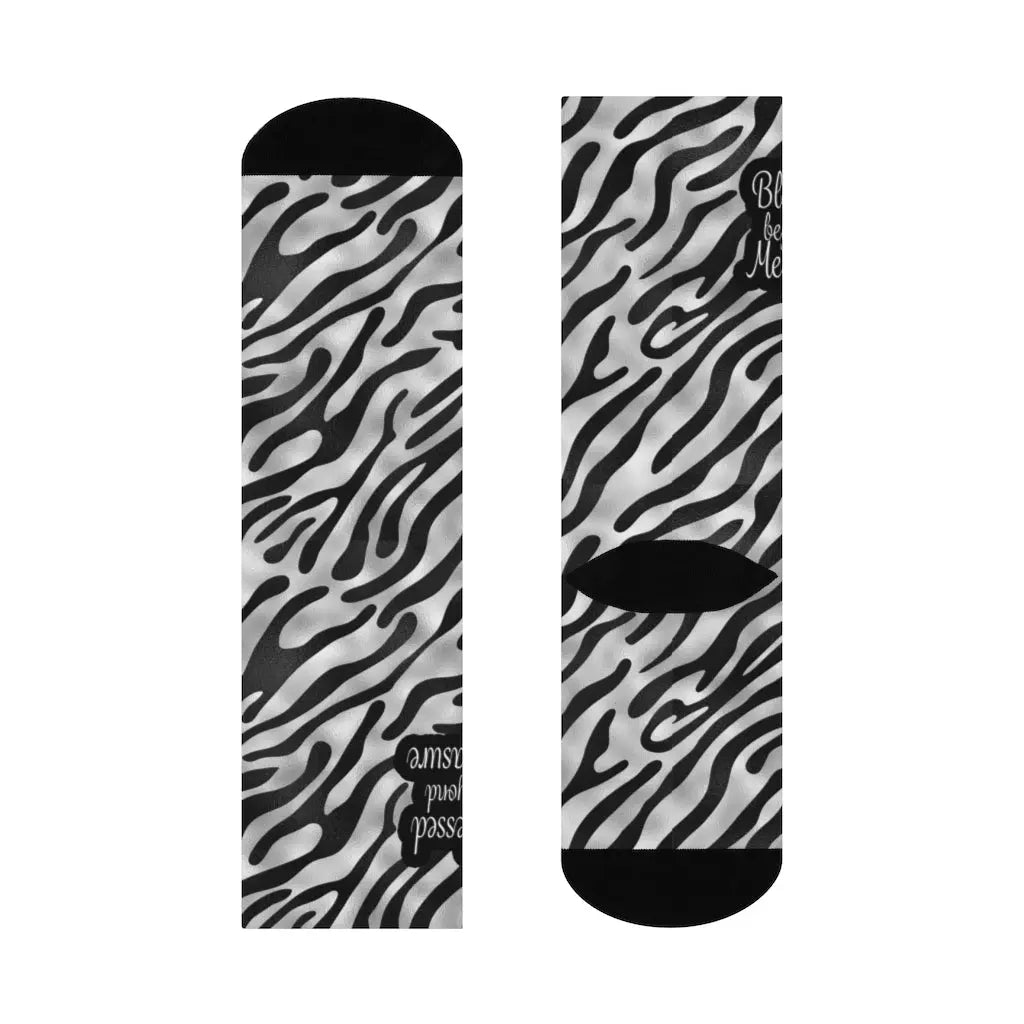 Blessed Beyond Measure Christian socks, Religious Socks, Women's cute socks | Zebra Print Socks Printify