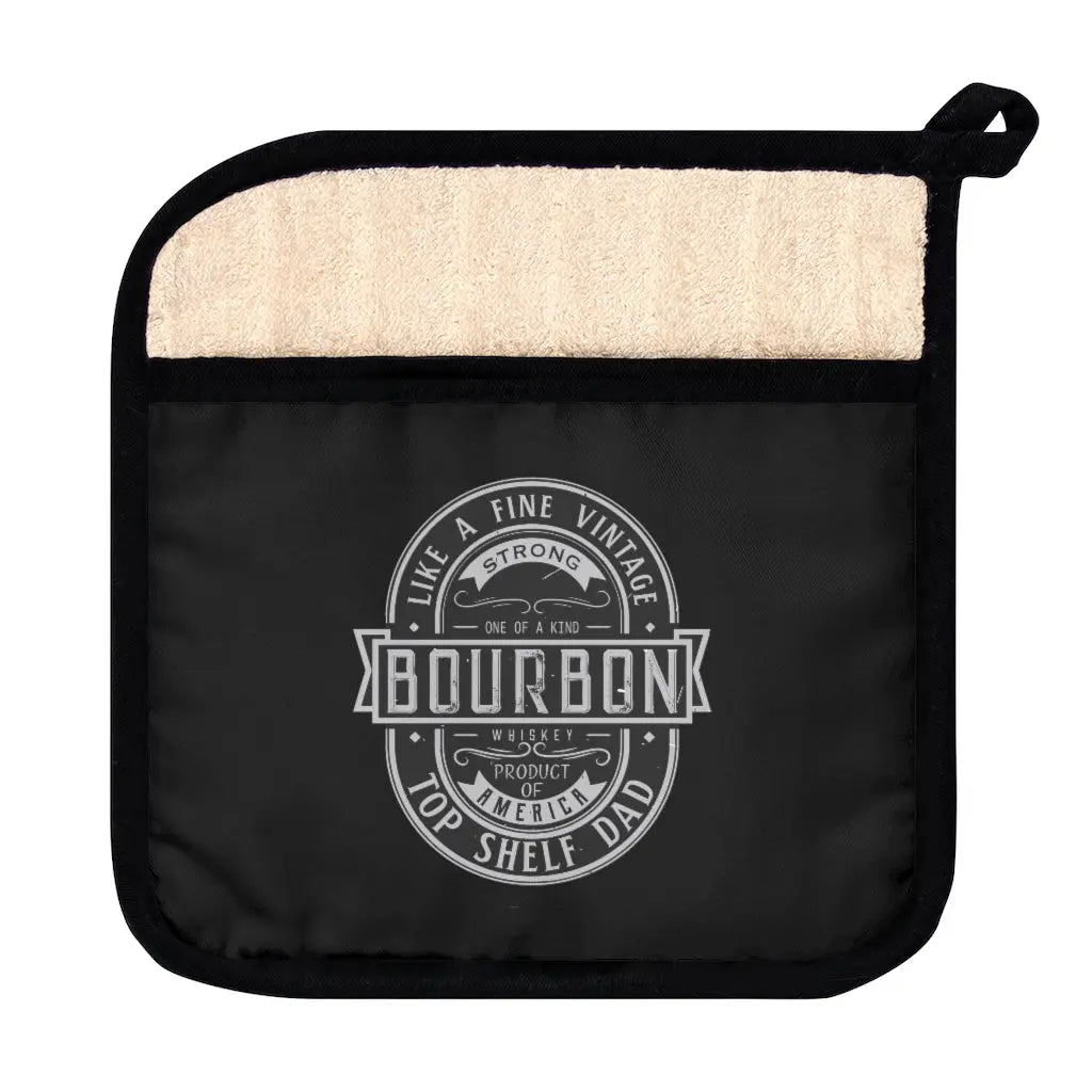 Bourbon Dad Pot Holder with Pocket | Hot Pad | Father's Day Gift Printify