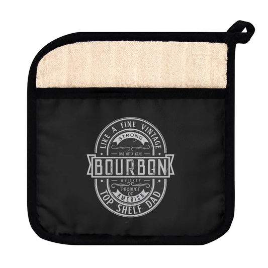 Bourbon Dad Pot Holder with Pocket | Hot Pad | Father's Day Gift Printify