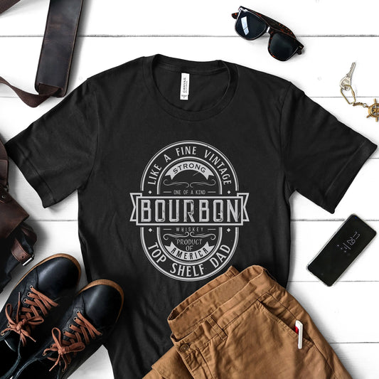 Bourbon Whiskey Dad Men's T-shirt | Father's Day Gift Printify