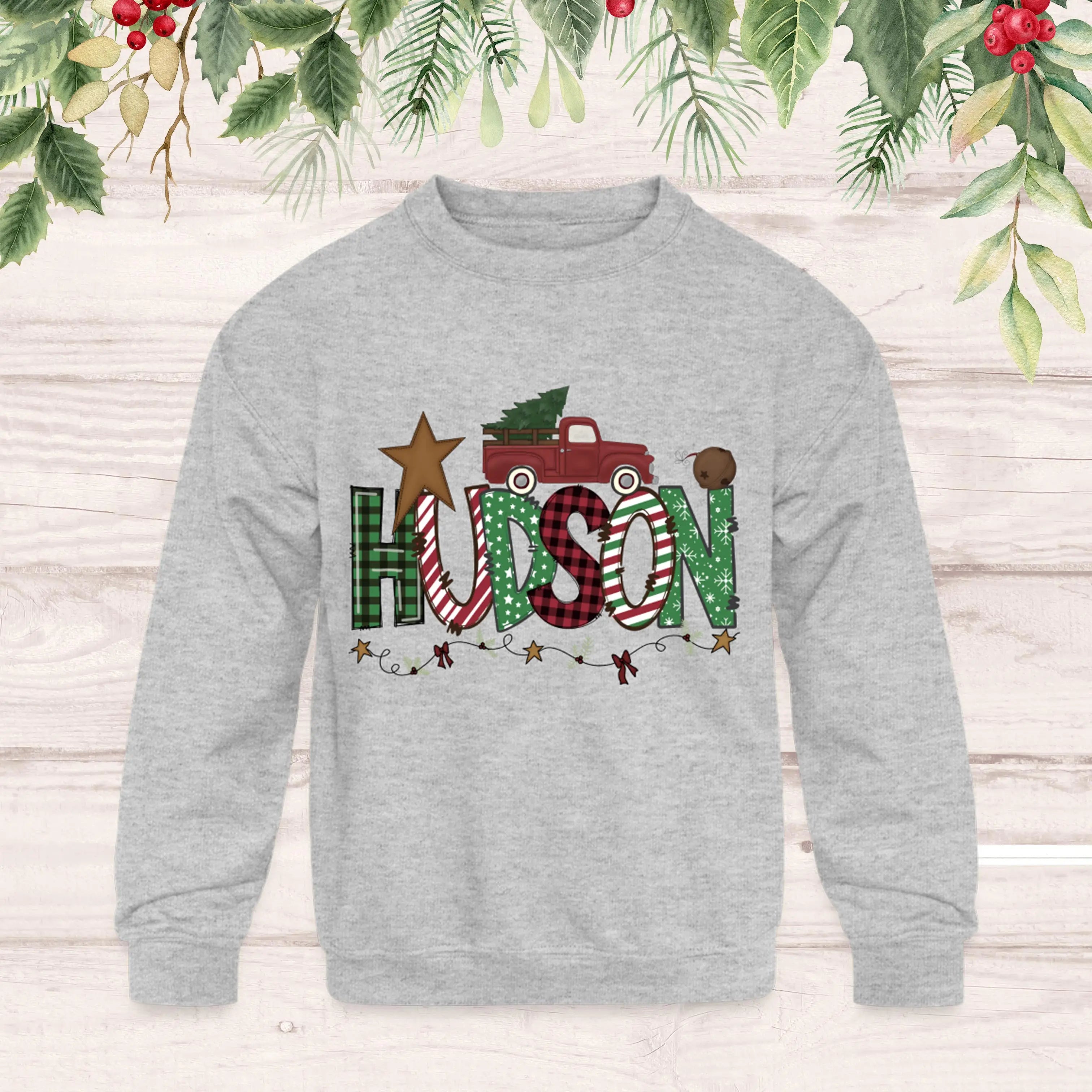 Personalised christmas sweatshirt hot sale