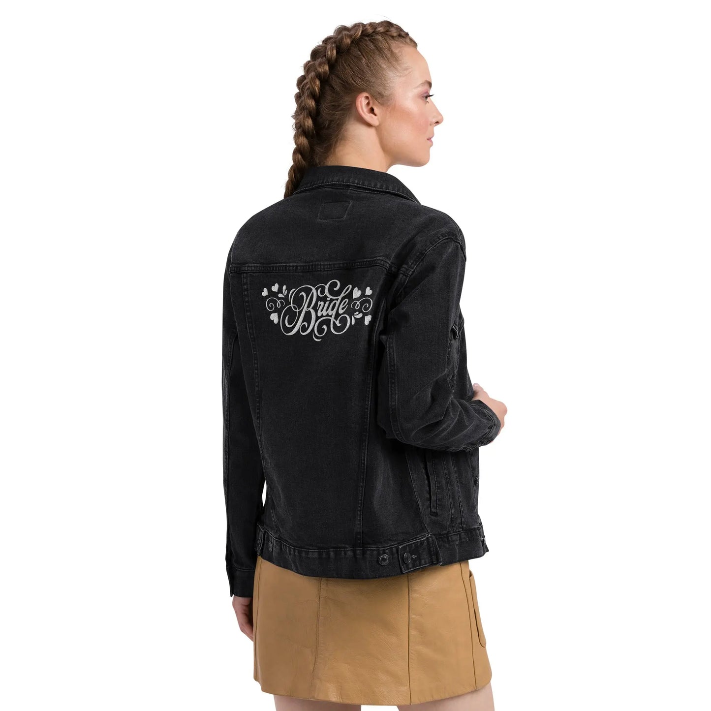 Bride Embroidered Denim Jacket Amazing Faith Designs