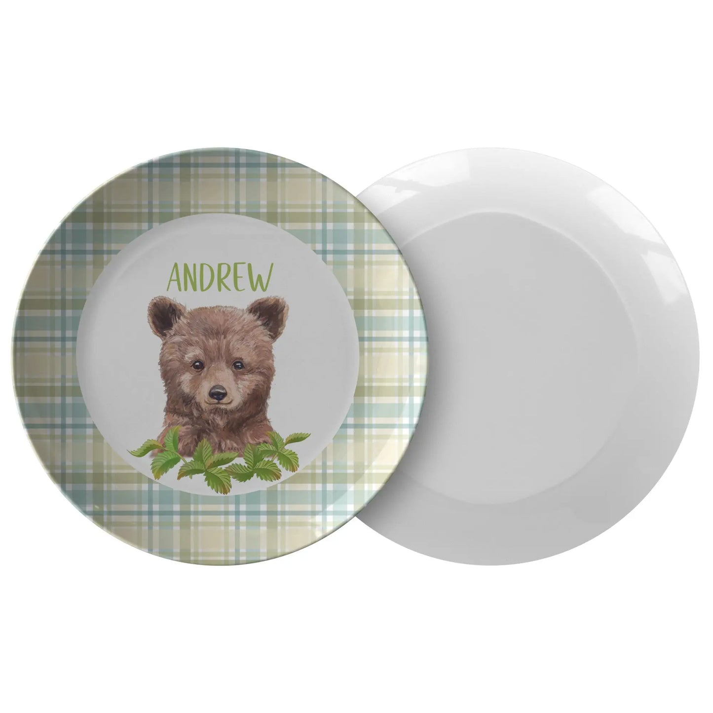 Brown Bear Personalized Plate for Kids teelaunch
