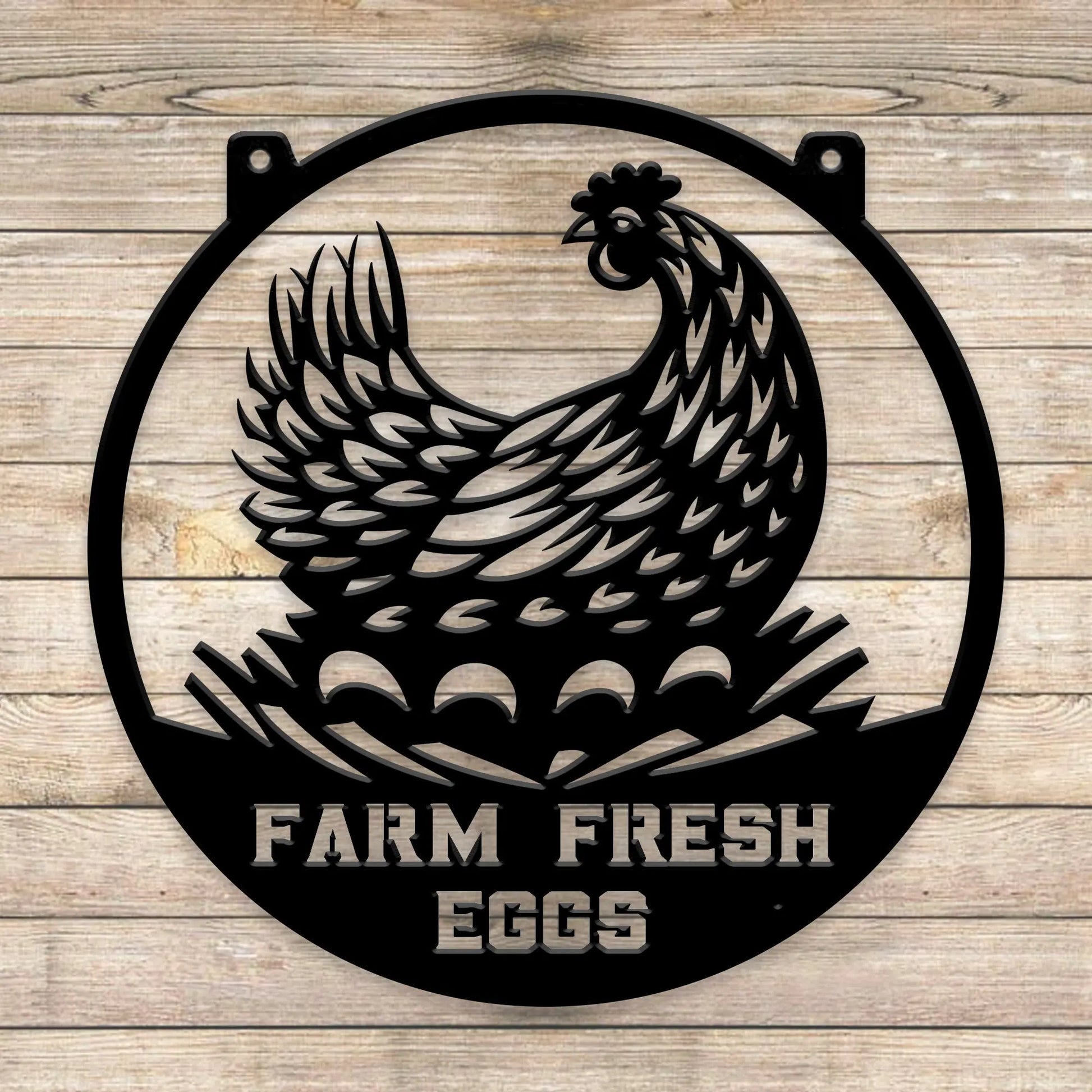 Chicken Coop Personalized Metal Sign, Farmhouse Sign, Hen House Sign, Farm Fresh Eggs teelaunch