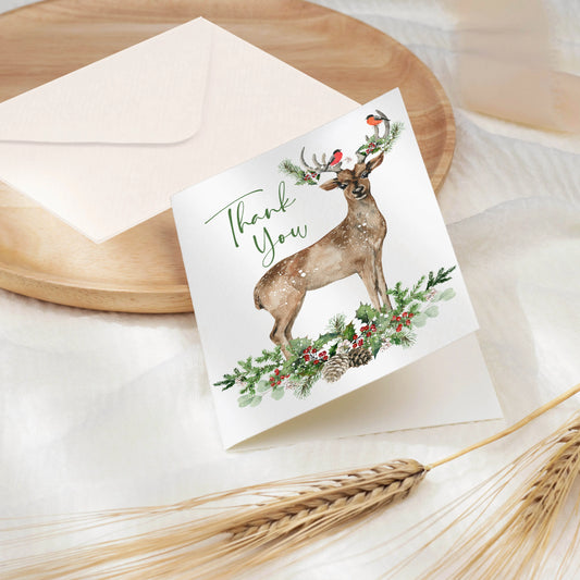 Christmas Deer Thank You Cards Amazing Faith Designs