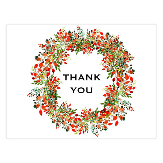 Christmas Wreath Thank You Cards Amazing Faith Designs