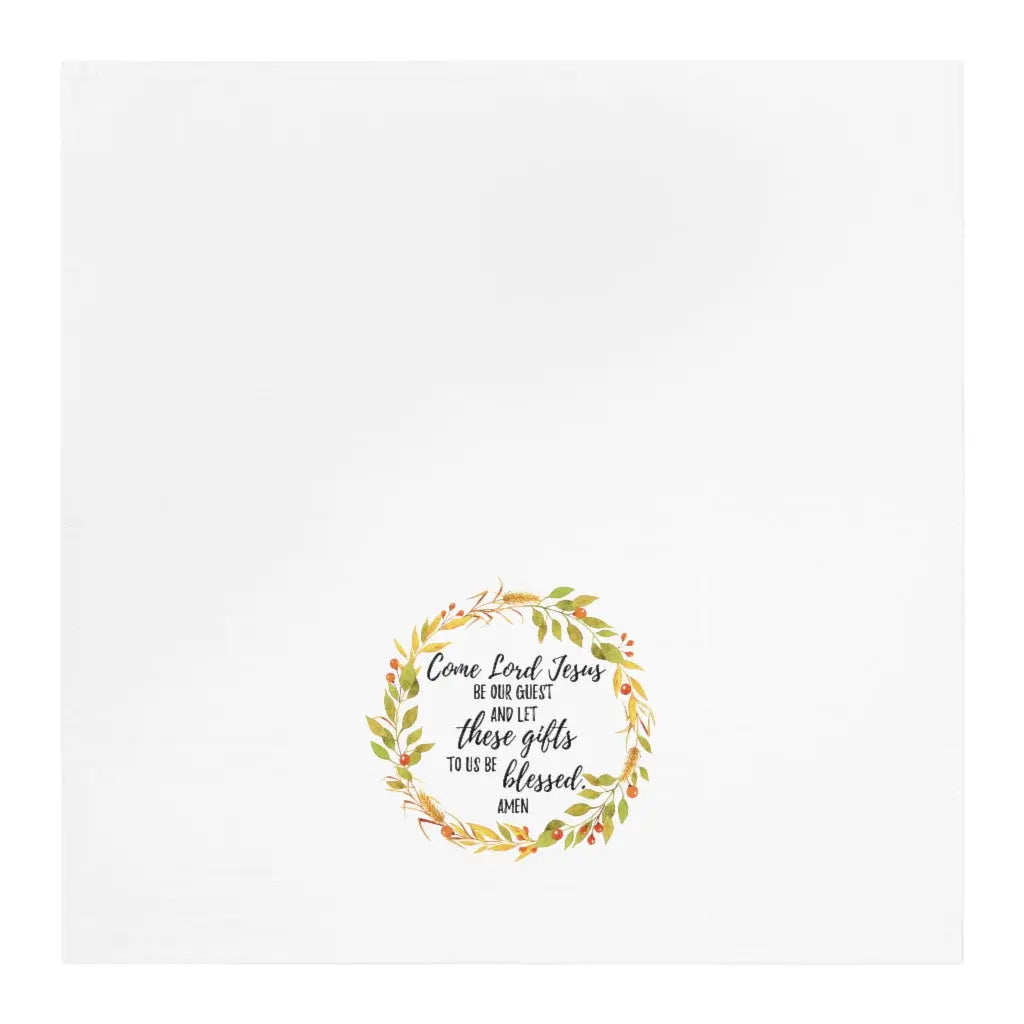 Come Lord Jesus Tea Towel - wreath Printify