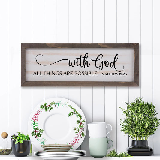 Copy of As for Me and My House We Will Serve the Lord Rustic Whitewash Wood Frame Scripture Sign | 5.5" x 15" Small Farmhouse Decor amazingfaithdesigns