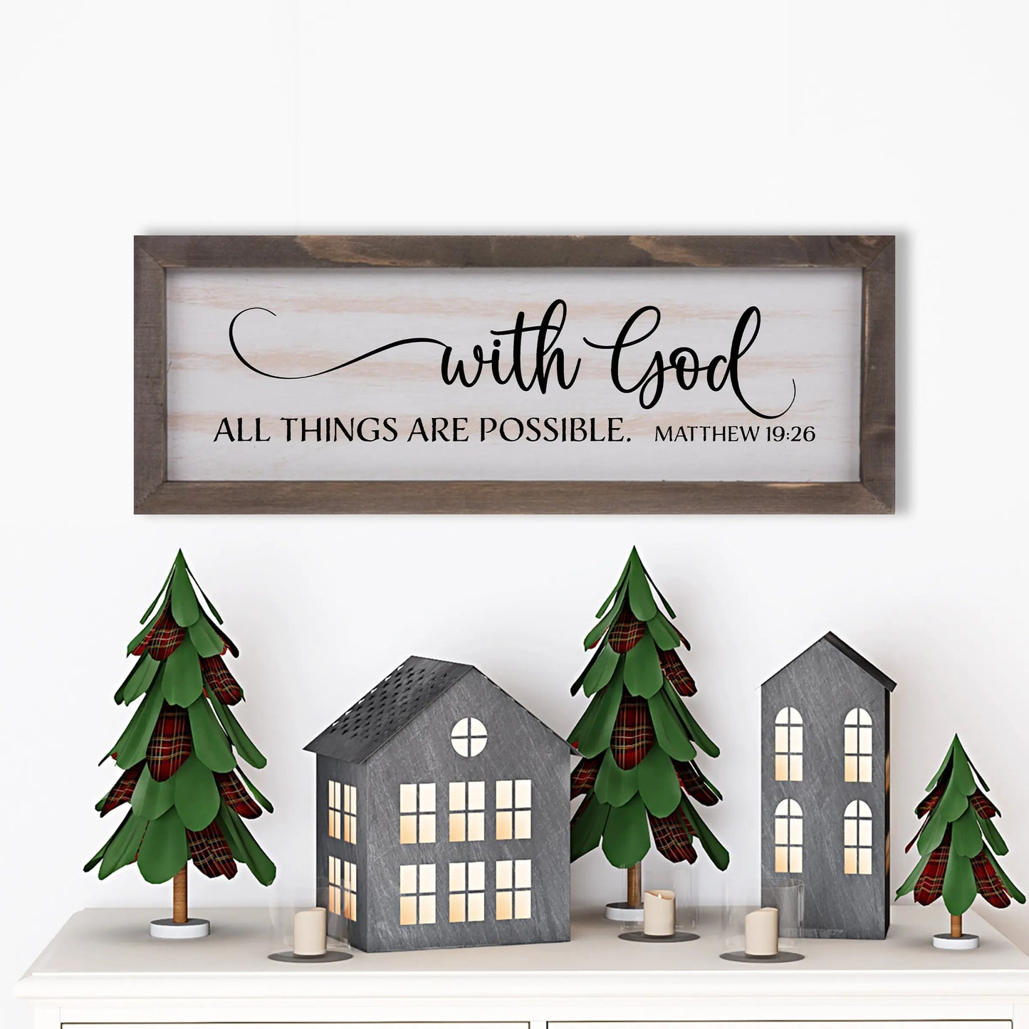 Copy of As for Me and My House We Will Serve the Lord Rustic Whitewash Wood Frame Scripture Sign | 5.5" x 15" Small Farmhouse Decor amazingfaithdesigns
