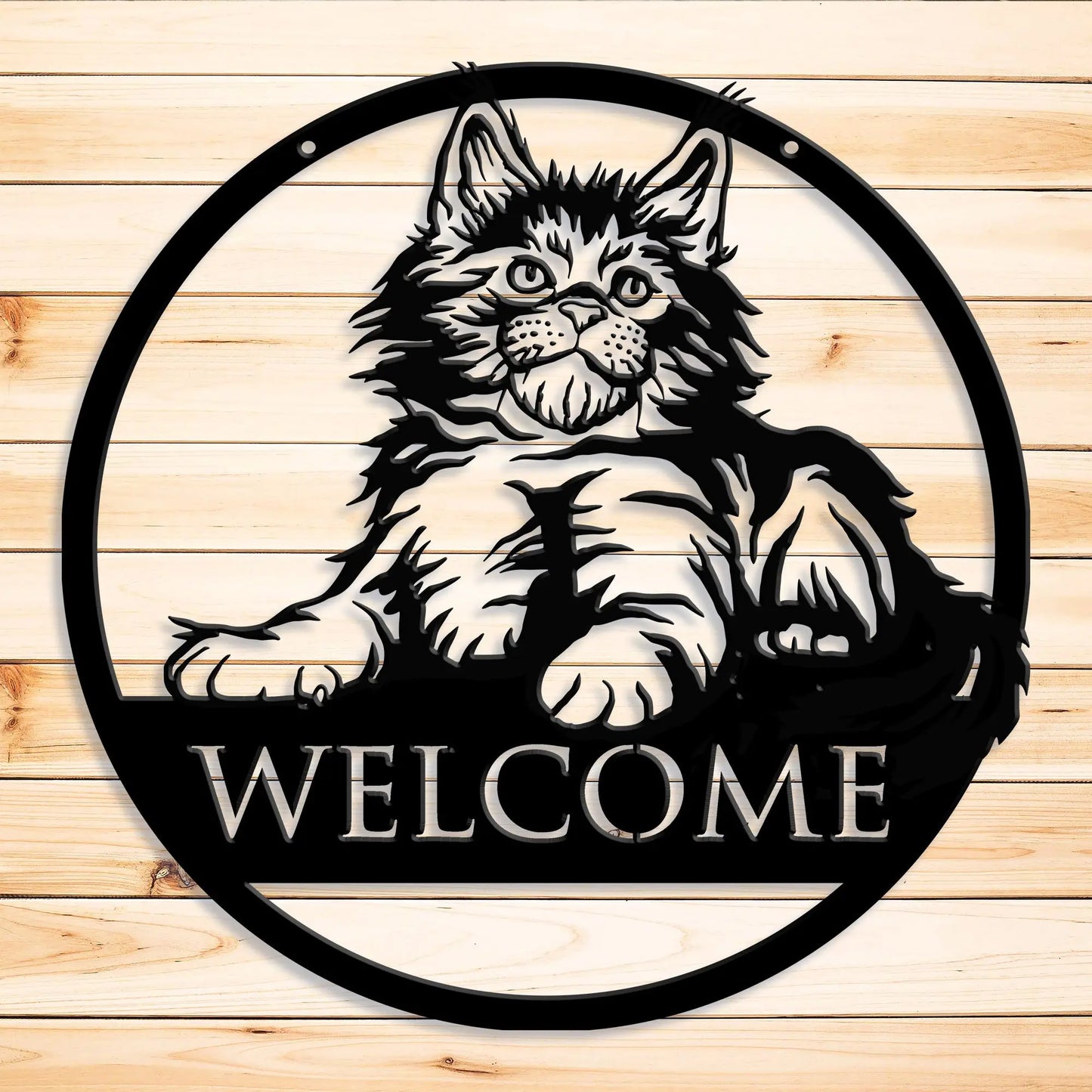 Custom Cat Metal Sign, Kitten Welcome Sign, Personalized Metal Sign - 6 Possible Designs teelaunch