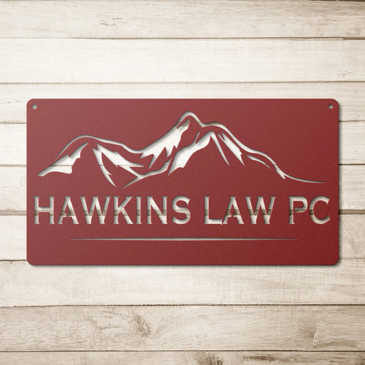 Custom Office Sign - Rectangle, Mountains teelaunch