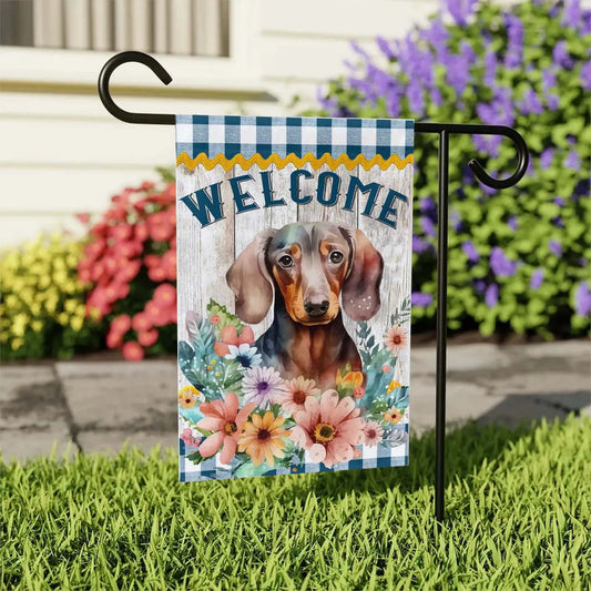 Dachshund Welcome Garden Flag Amazing Faith Designs