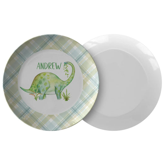 Dinosaur Personalized Plate for Kids teelaunch