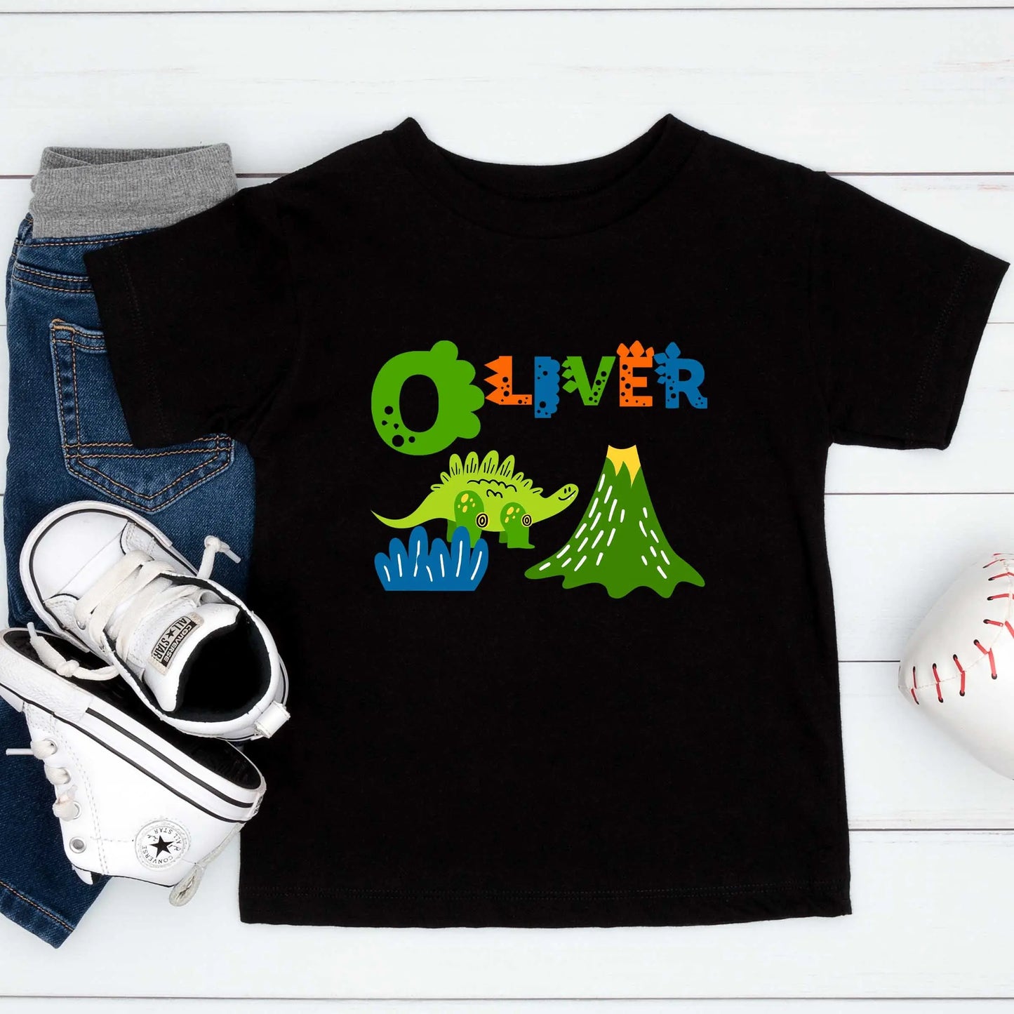 Dinosaur Personalized Toddler T-shirt Printify