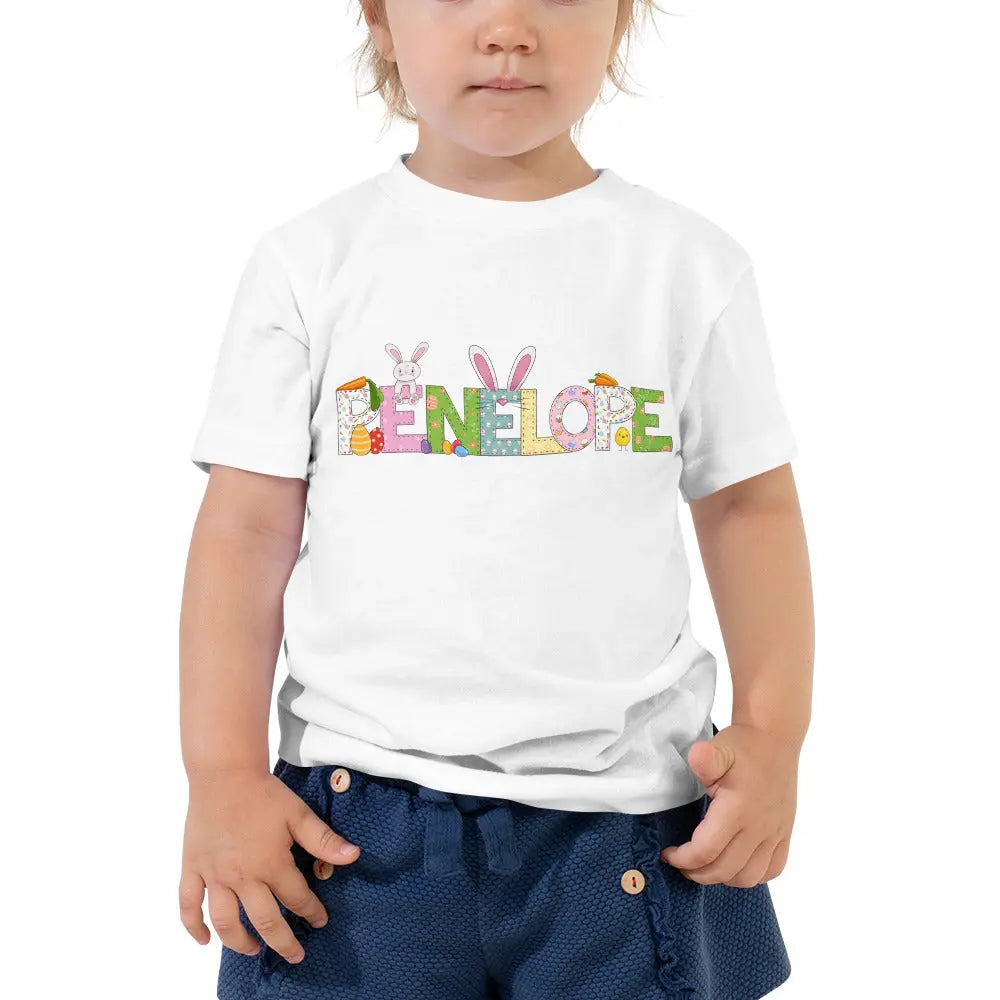 Easter Personalized Toddler Girl Short Sleeve Tee Amazing Faith Designs