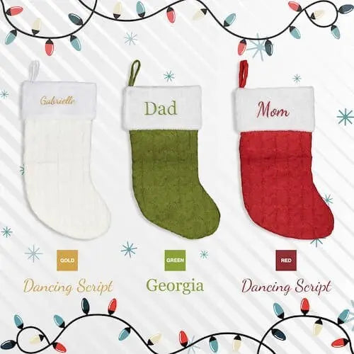 Embroidered Christmas Stocking teelaunch