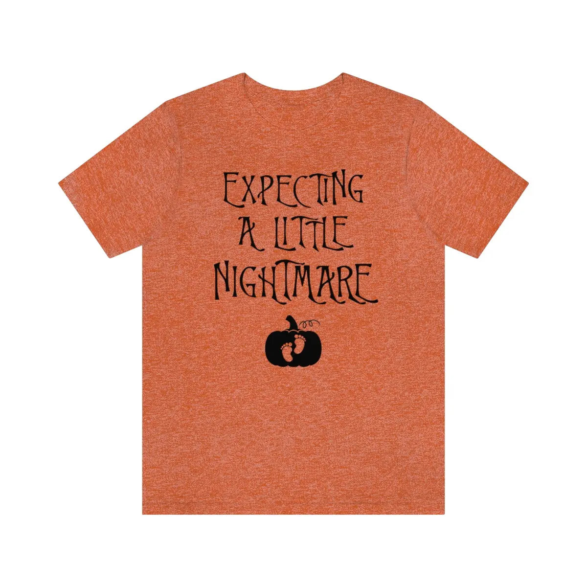 Expecting a Little Nightmare Tee, Halloween Pregnancy Shirt, Pregnancy Announcement Tee, Cute Maternity Halloween Tee Printify