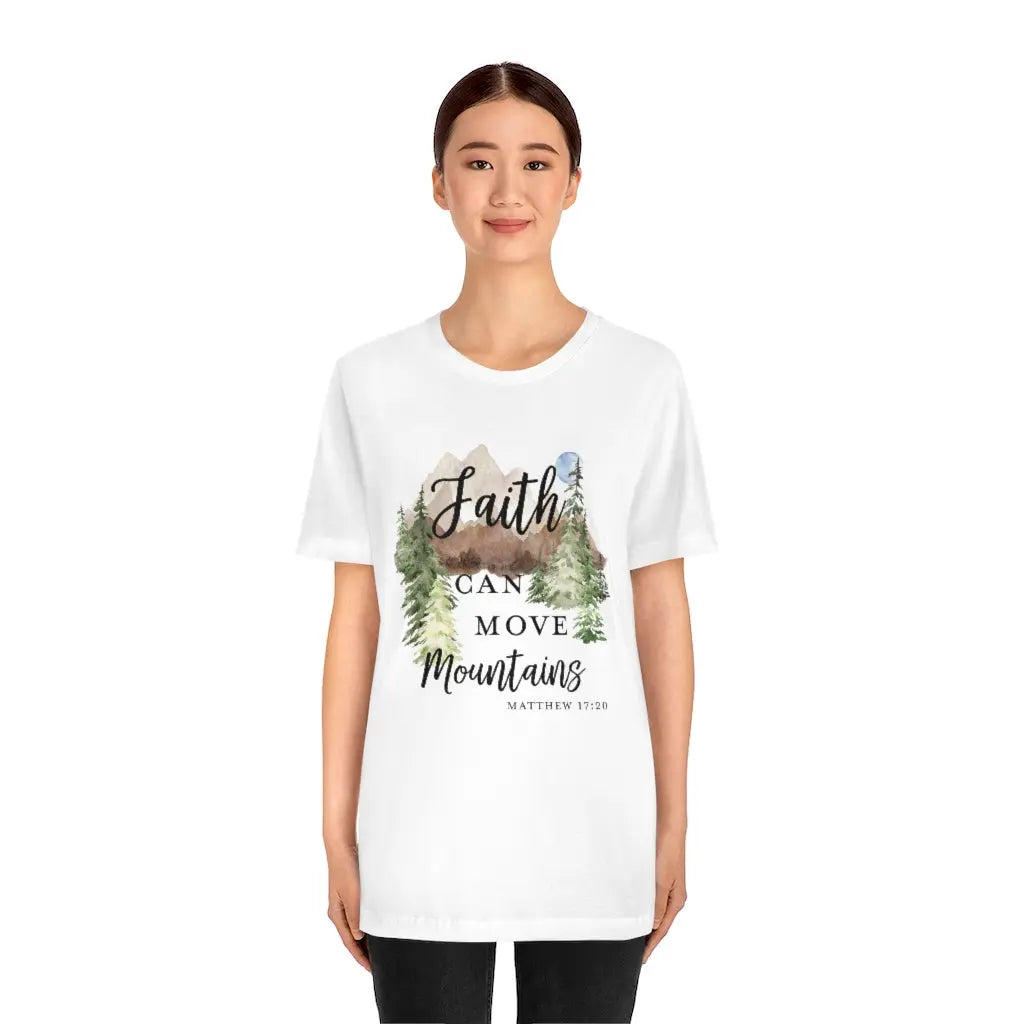 Faith Can Move Mountains Scripture T-shirt Printify